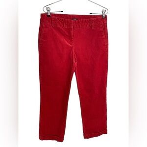 J Crew Nantucket Red Corduroy Pants l Size 6 Stretch Jeans